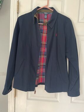 Polo by Ralph Lauren Navy Harrington Jacket with Red Pony